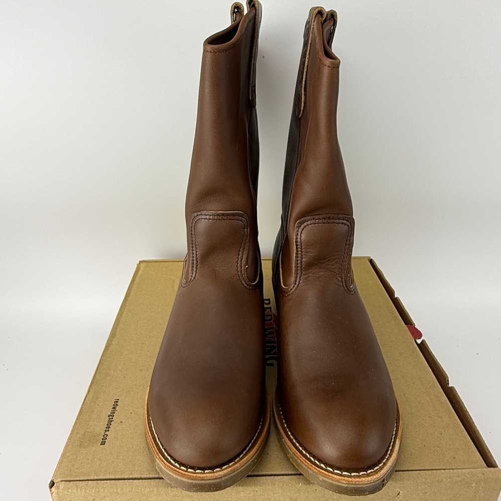 Vintage Red Wing Pecos 1155 Nailseat Leather Pull On Work Boots Mens 9 EE NIB